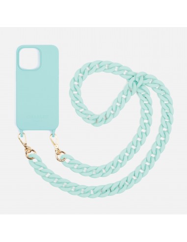 Coque Silicone Mint + Chaîne Ella Fine soldes