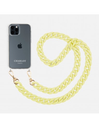 Coque Clear + Chaîne Ella Fine Lemon pas cheres