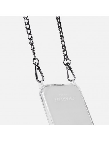 Coque Clear + Chaîne Joy Noire l'achat 