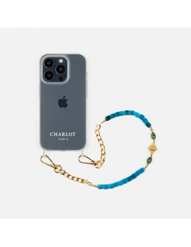 Coque Clear + Chaîne Collier JUHU Court Azur acheter en ligne