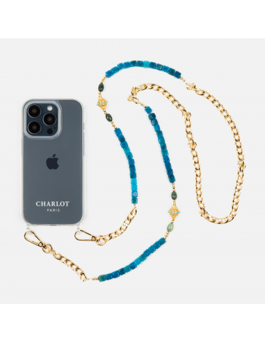 Coque Clear + Chaîne Collier JUHU Azur outlet