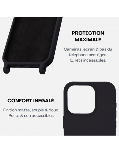 Coque Noir + Cordon Signature Stellar Venez acheter