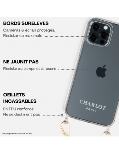 Coque Clear + Mel Cuir Long Cannelle livraison gratuite